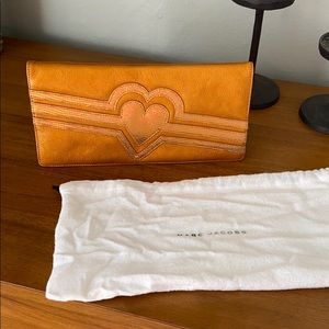 Marc Jacobs heart statement clutch! With MJ dust bag